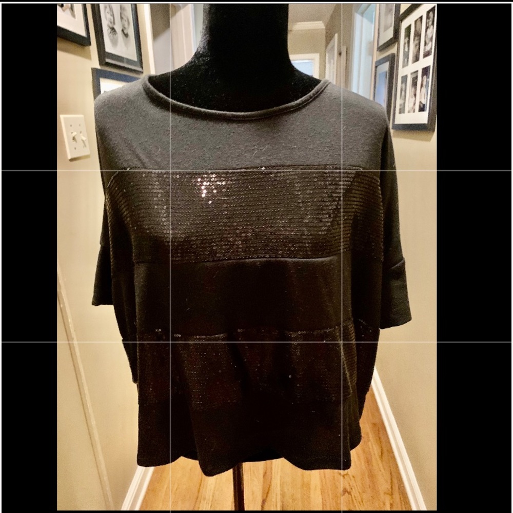 Black Sequin Top